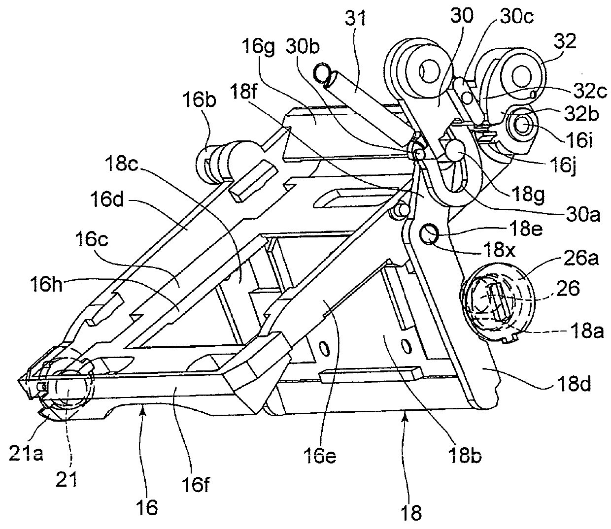 Drive mechanism for movable mirror of camera