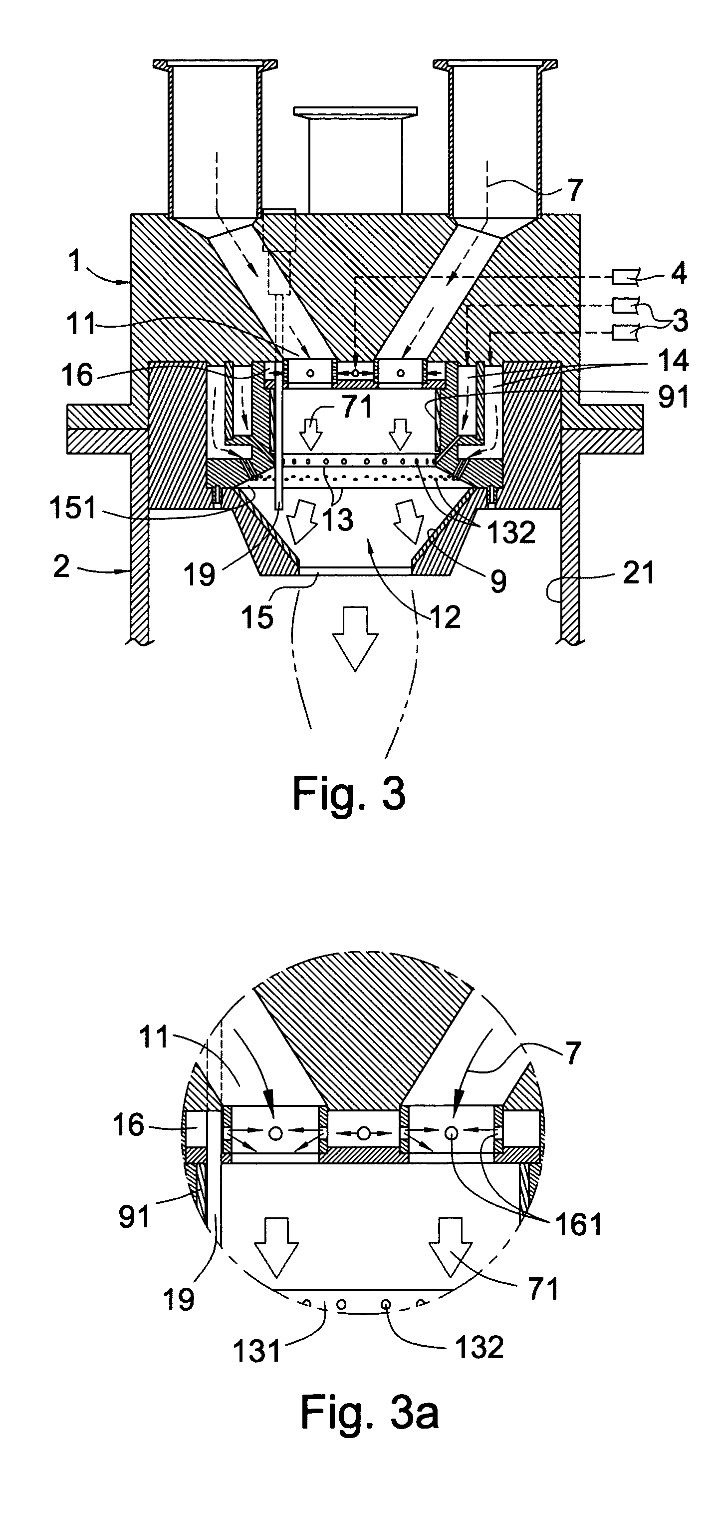 Semiconductor waste gas processing device with flame path