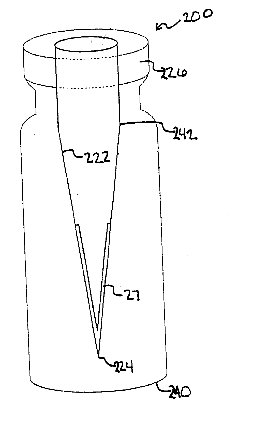 Direct vial surface sorbent micro extraction device and method