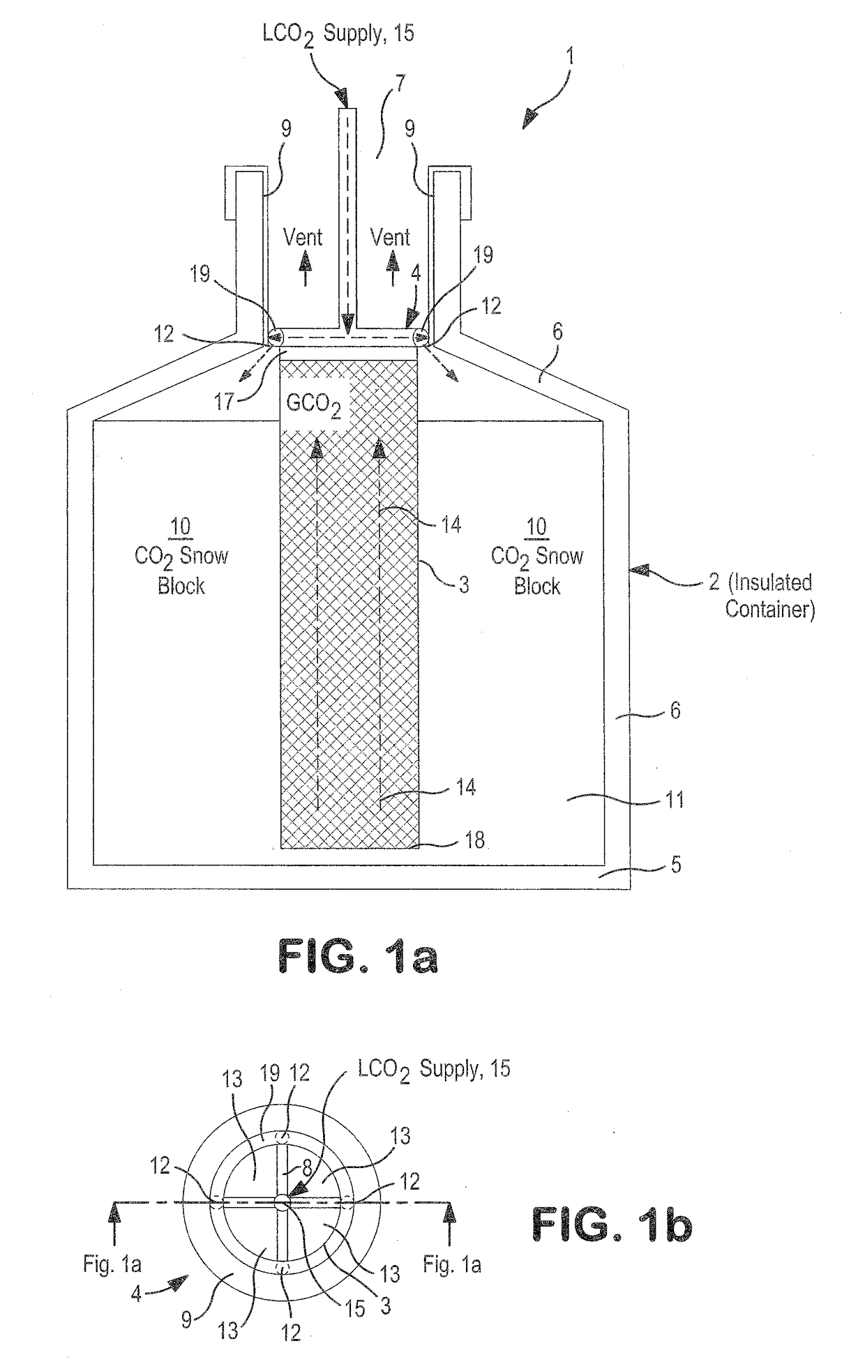 Transportable container, charger system, method and kit for generation of carbon dioxide snow block in-situ within the transportable container for preservation of items stored therewithin