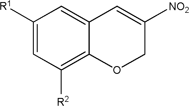 3-nitro-2h-chromene compounds with antibacterial activity and preparation method and application thereof