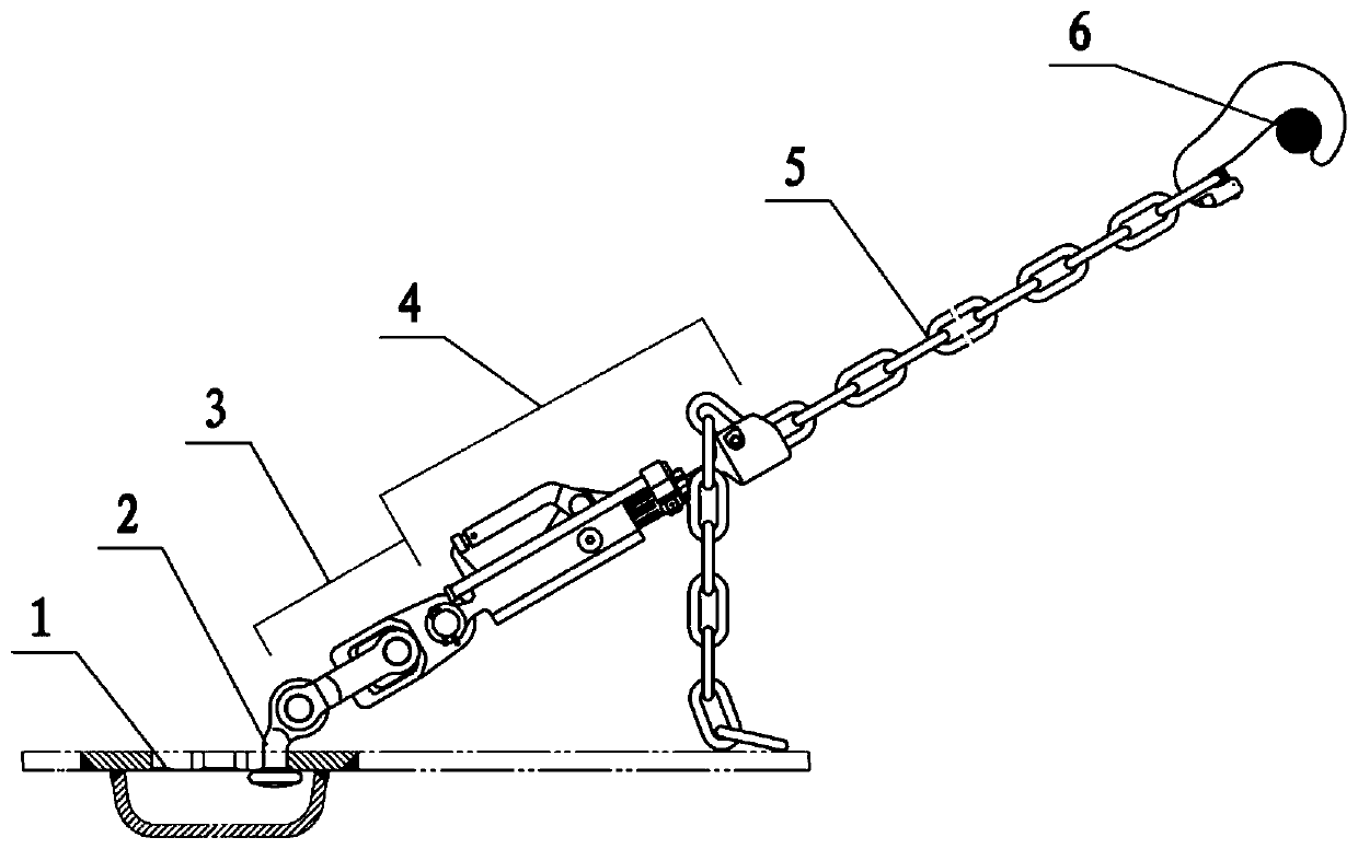 Safe and reliable chain binding structure and binding method