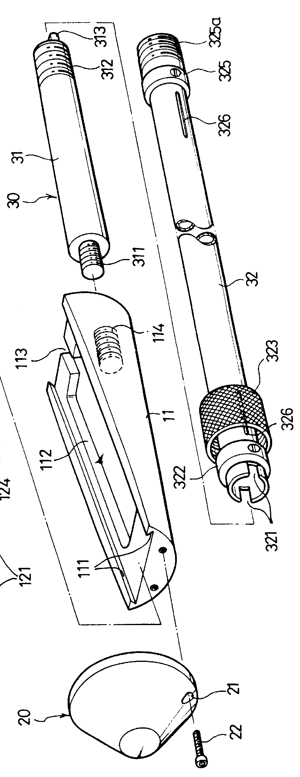 Interpenetration apparatus for meausurement of underground blasting vibration