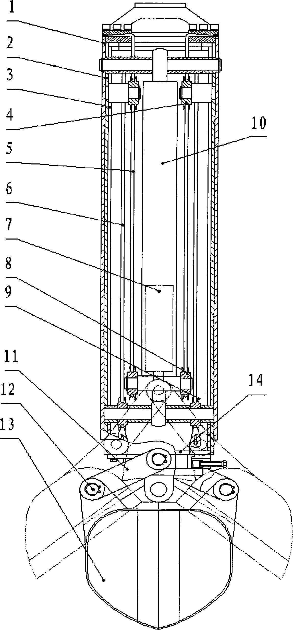 Deep mine clearing and digging device