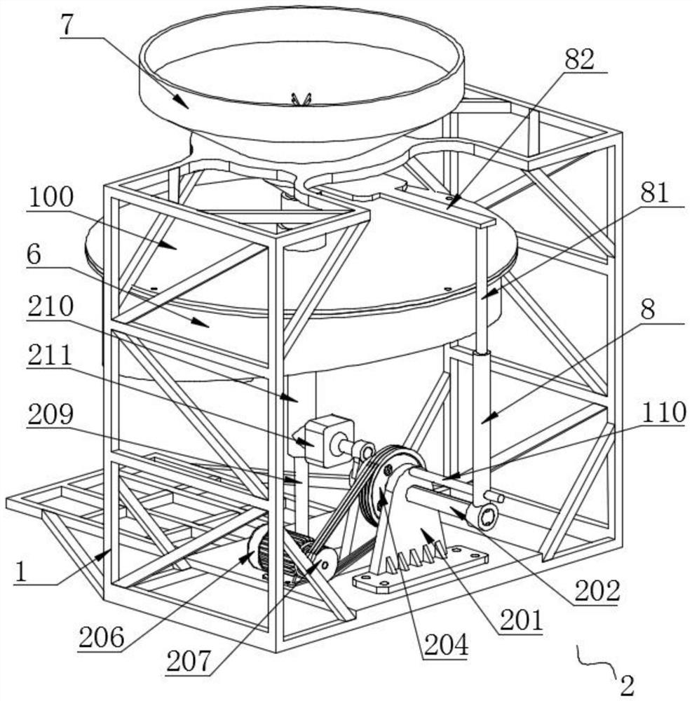 Pellet feed screening device for animal husbandry