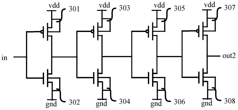 Single-particle-resistant transient pulse CMOS (complementary metal oxide semiconductor) circuit