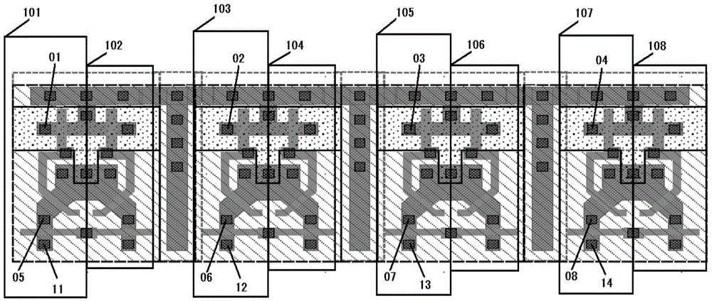 Well isolation type anti-SEU multi-node overturning storage unit layout structure