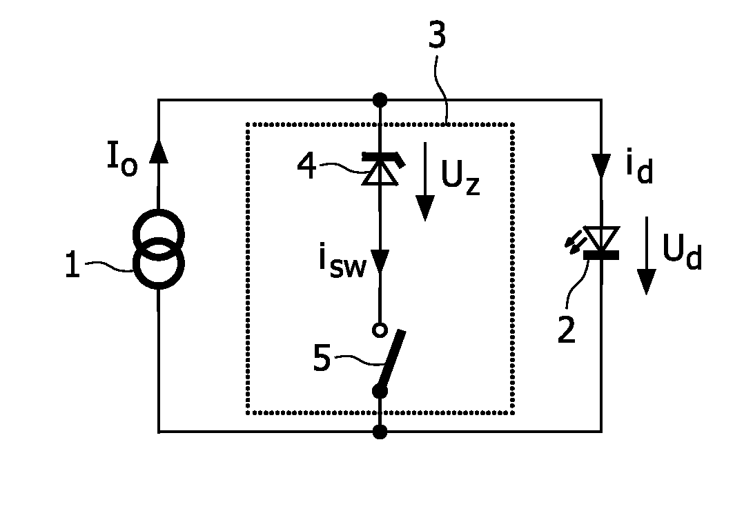 Circuit-Arrangement for Modulating an Led and Method for Operating Same