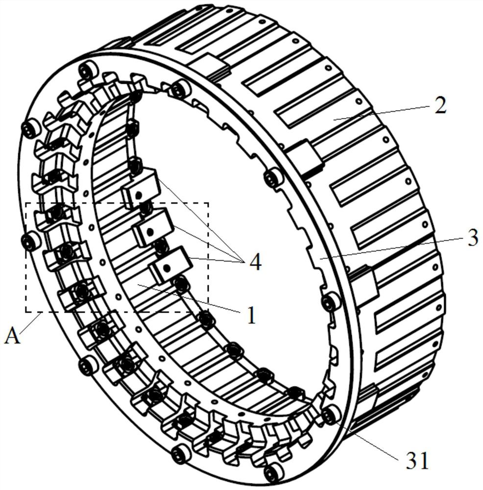 Mounting tool for magnetic steel of outer rotor motor