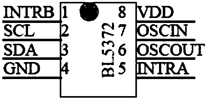 Low power consumption data acquisition transmission system based on clock chip and implementation method