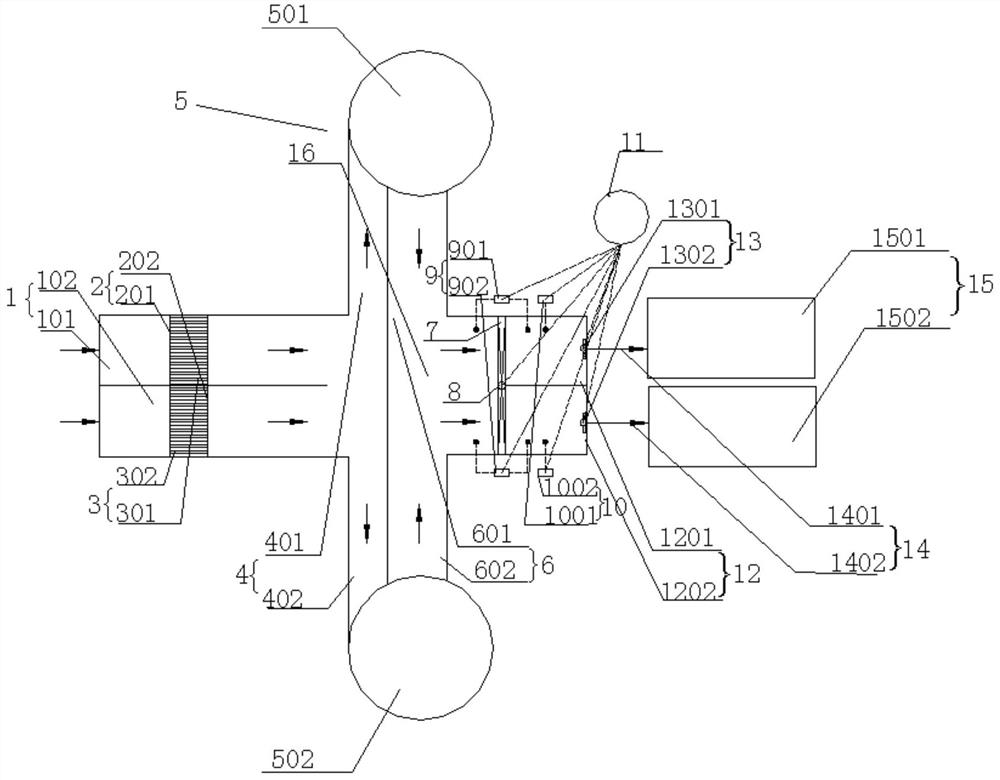 Rotational flow grit chamber tail end effluent dissolved oxygen intelligent control system and use method thereof