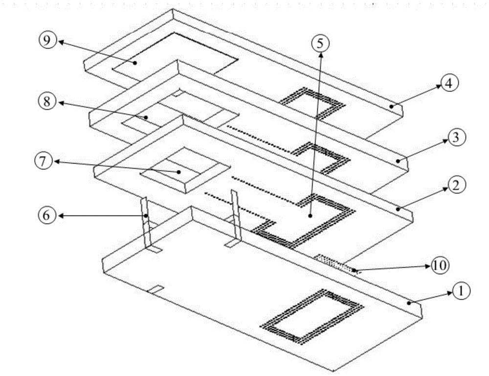 A packaging structure integrating vco and waveguide antenna