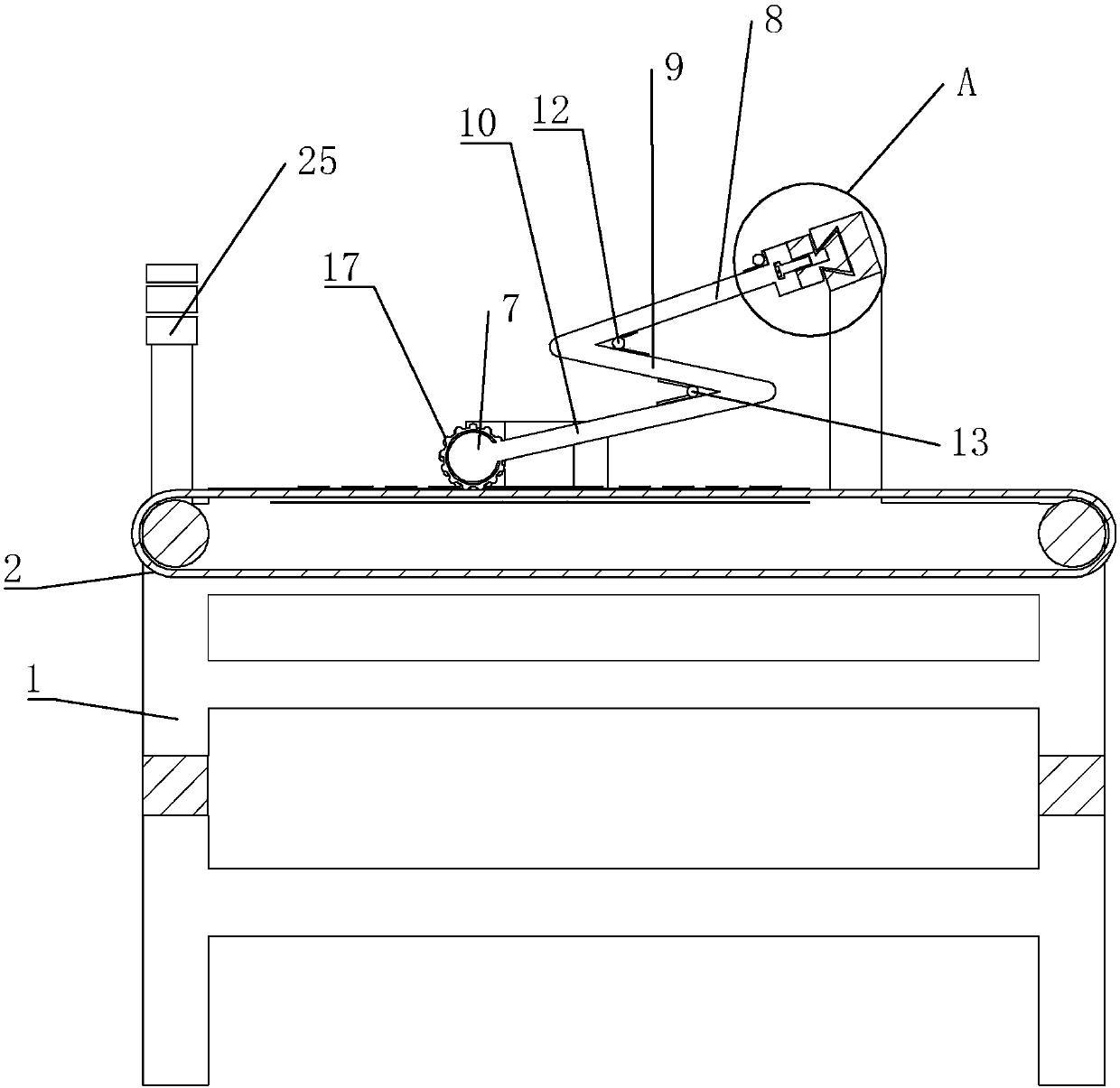 Paperboard conveyor for preventing paperboards from falling and use method thereof