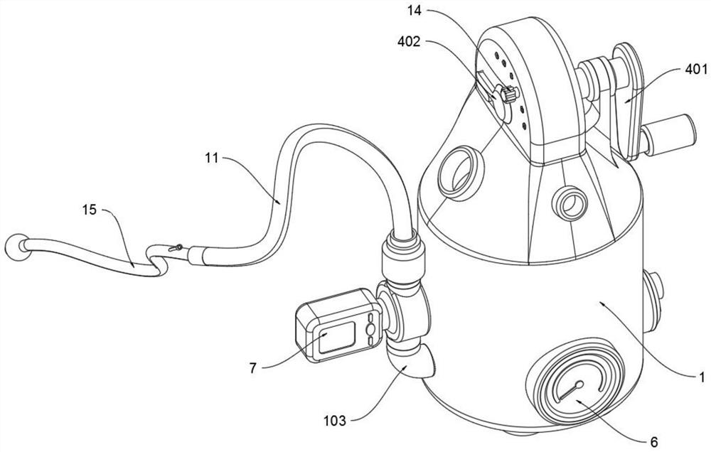 Novel rotary pressing type simple breathing device