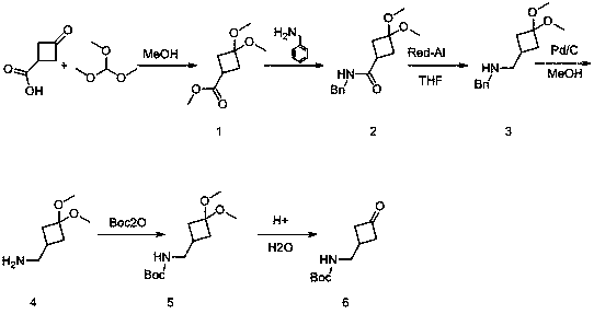 Method for synthesizing 3-(Boc-aminomethyl)cyclobutanone