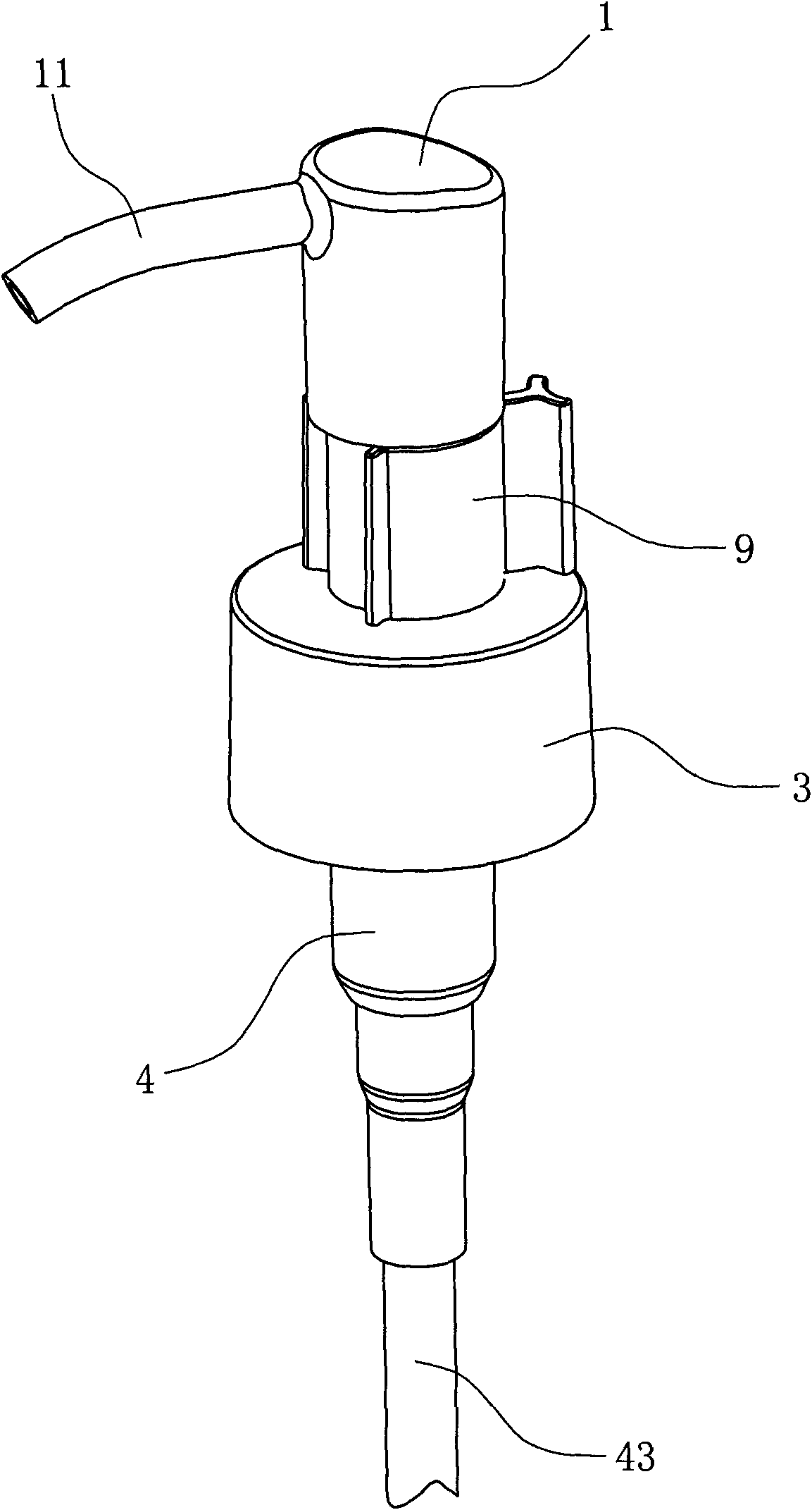 Pressing type emulsion spray nozzle