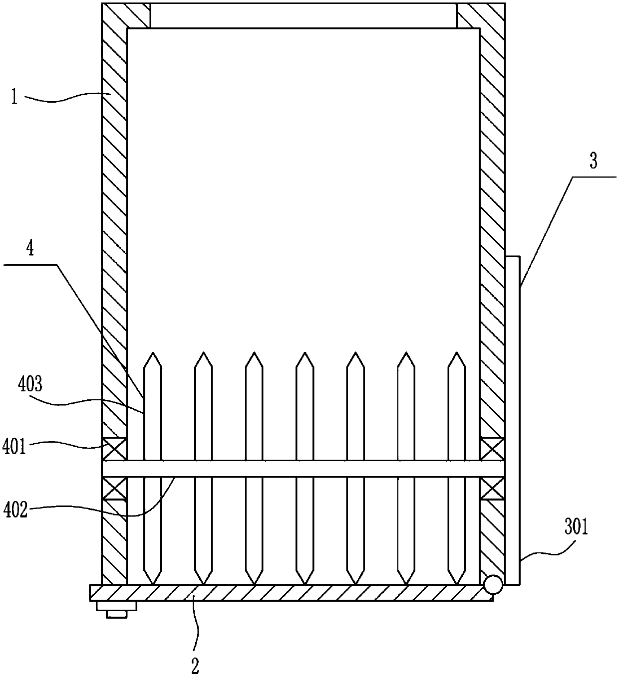 Device for recycling waste tools of power grid structure