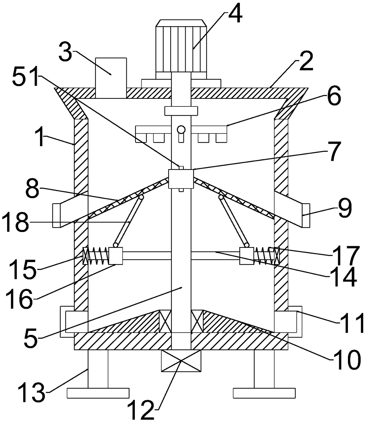 Centrifugal vibration impurity-filtering device for cereals