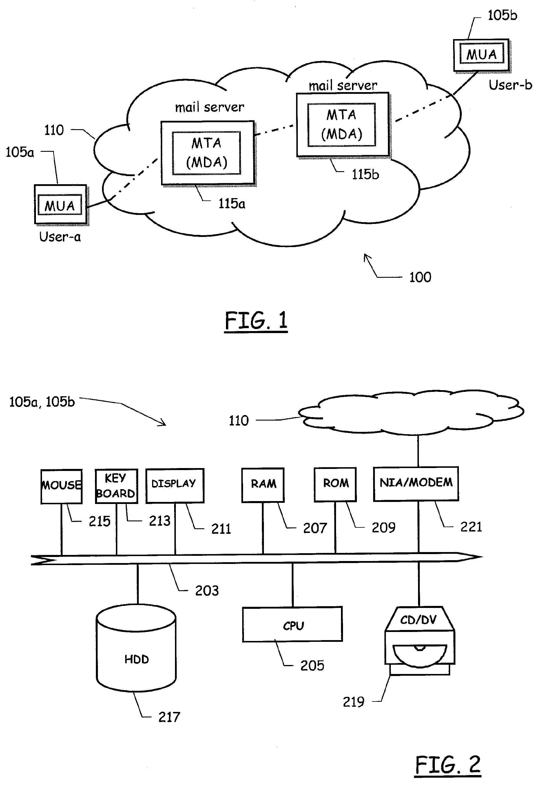 Electronic mailing method, system and computer program