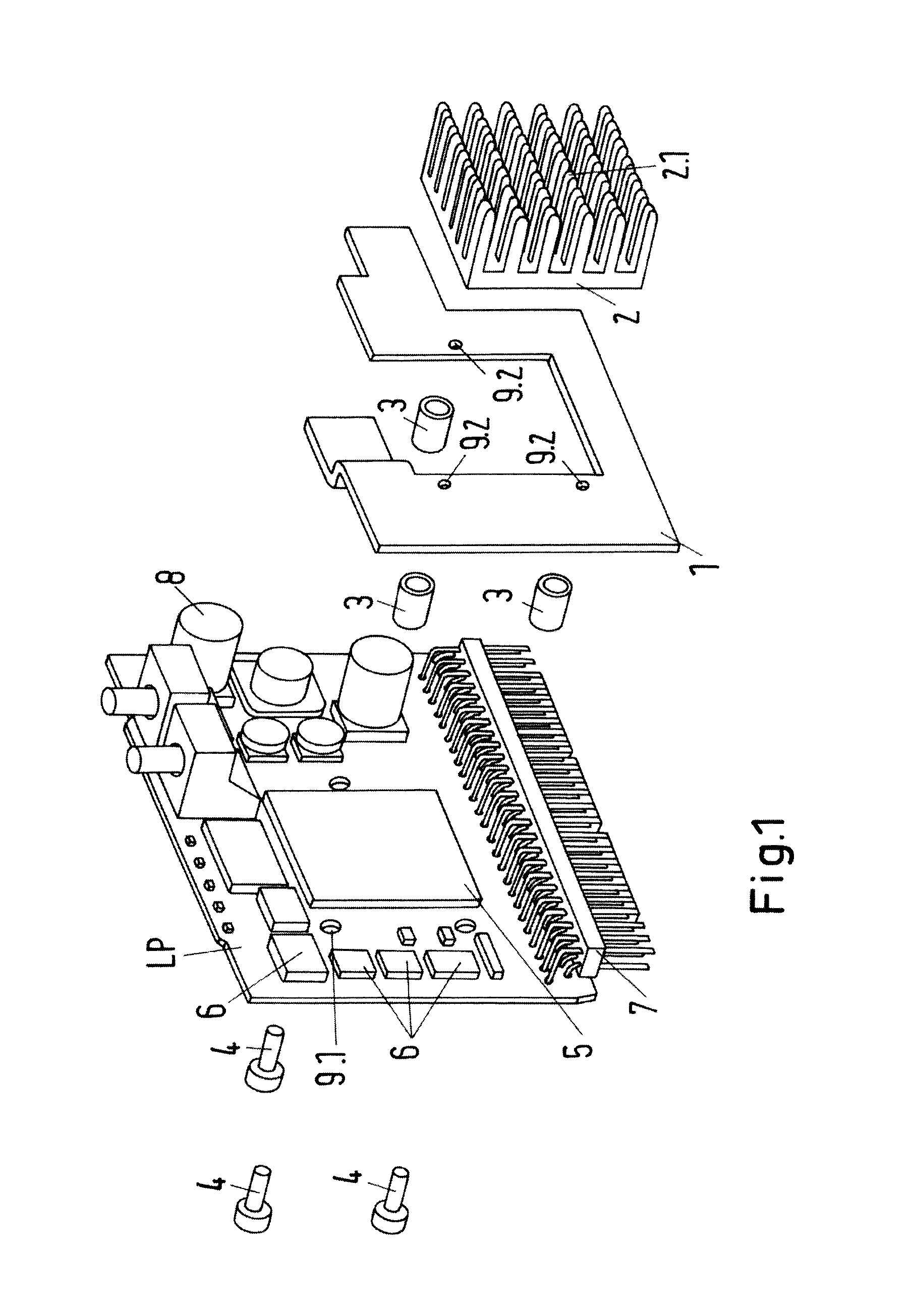 Arrangement for cooling subassemblies of an automation or control system