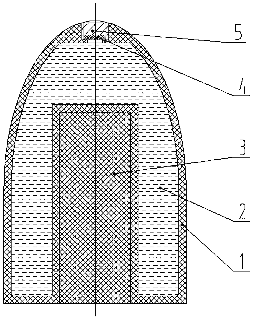 High-expansion foam type and explosive combination synergistic firefighting part for aerial bomb