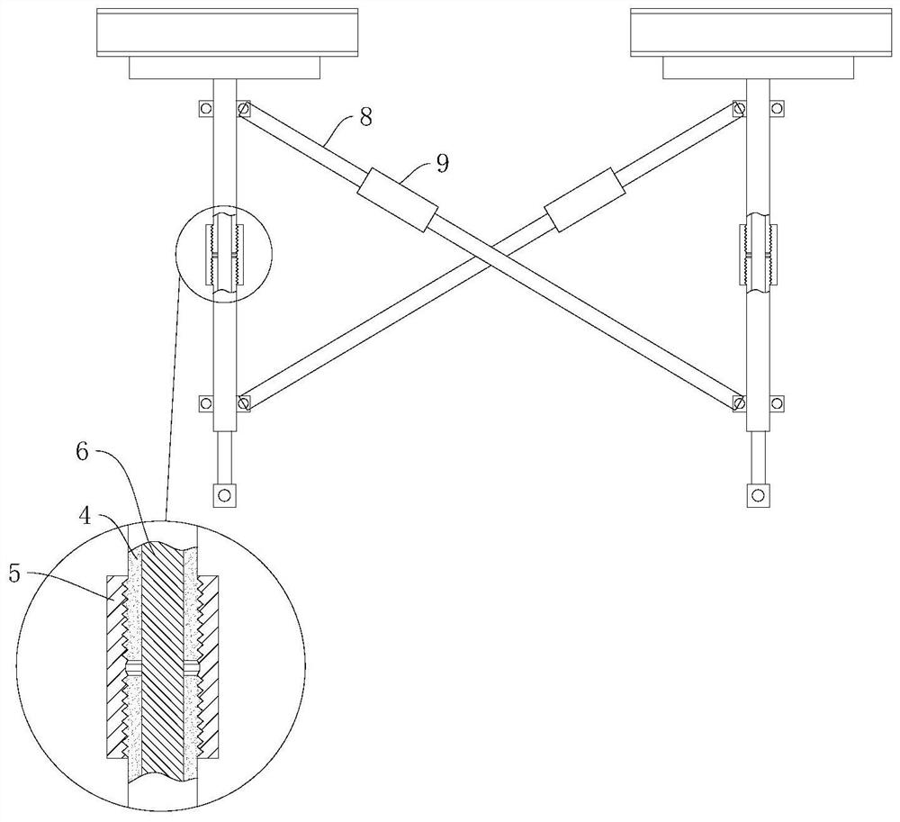 Steel structure suspended ceiling reverse supporting structure