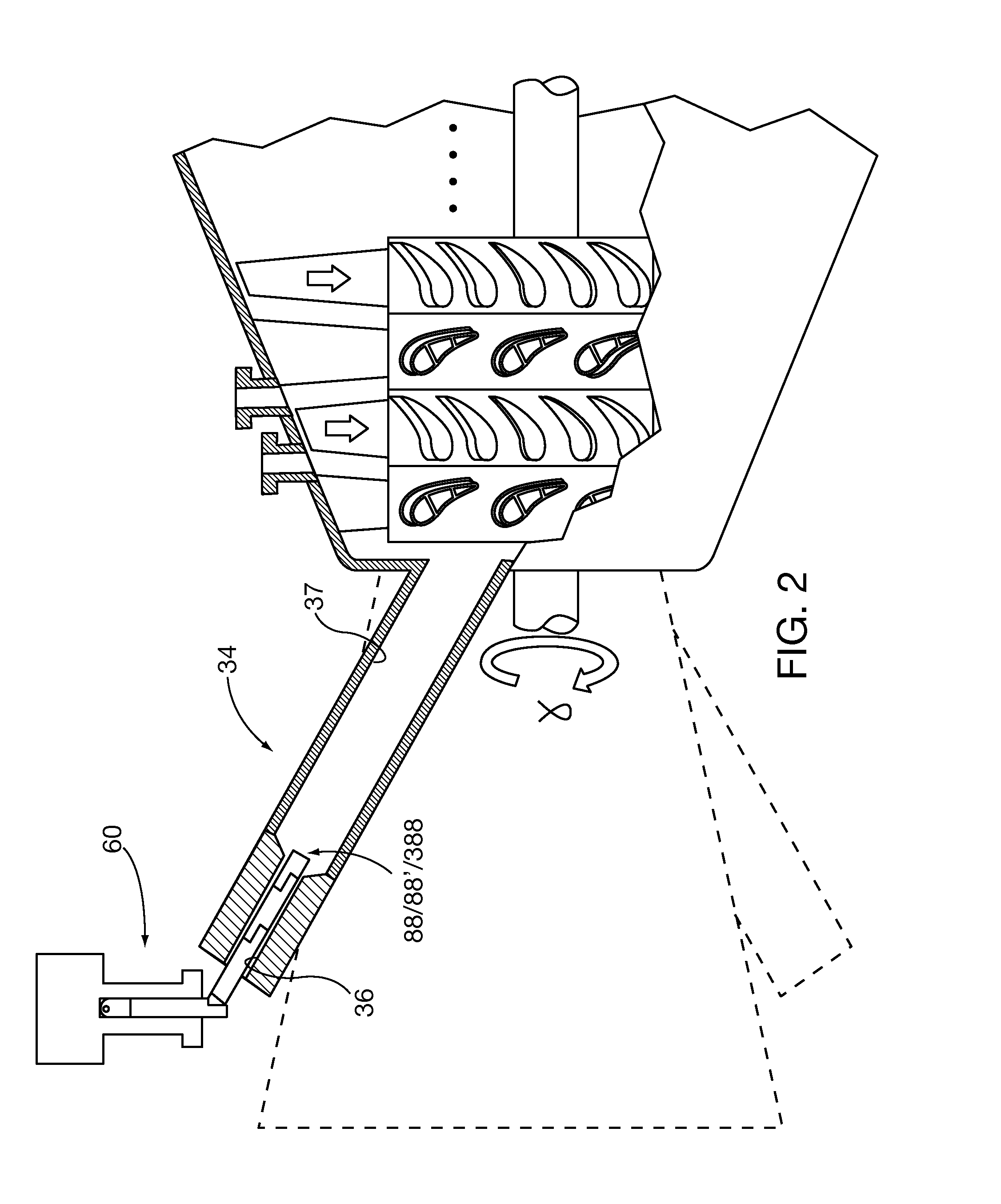 Method and system for surface profile inspection of off-line industrial gas turbines and other power generation machinery
