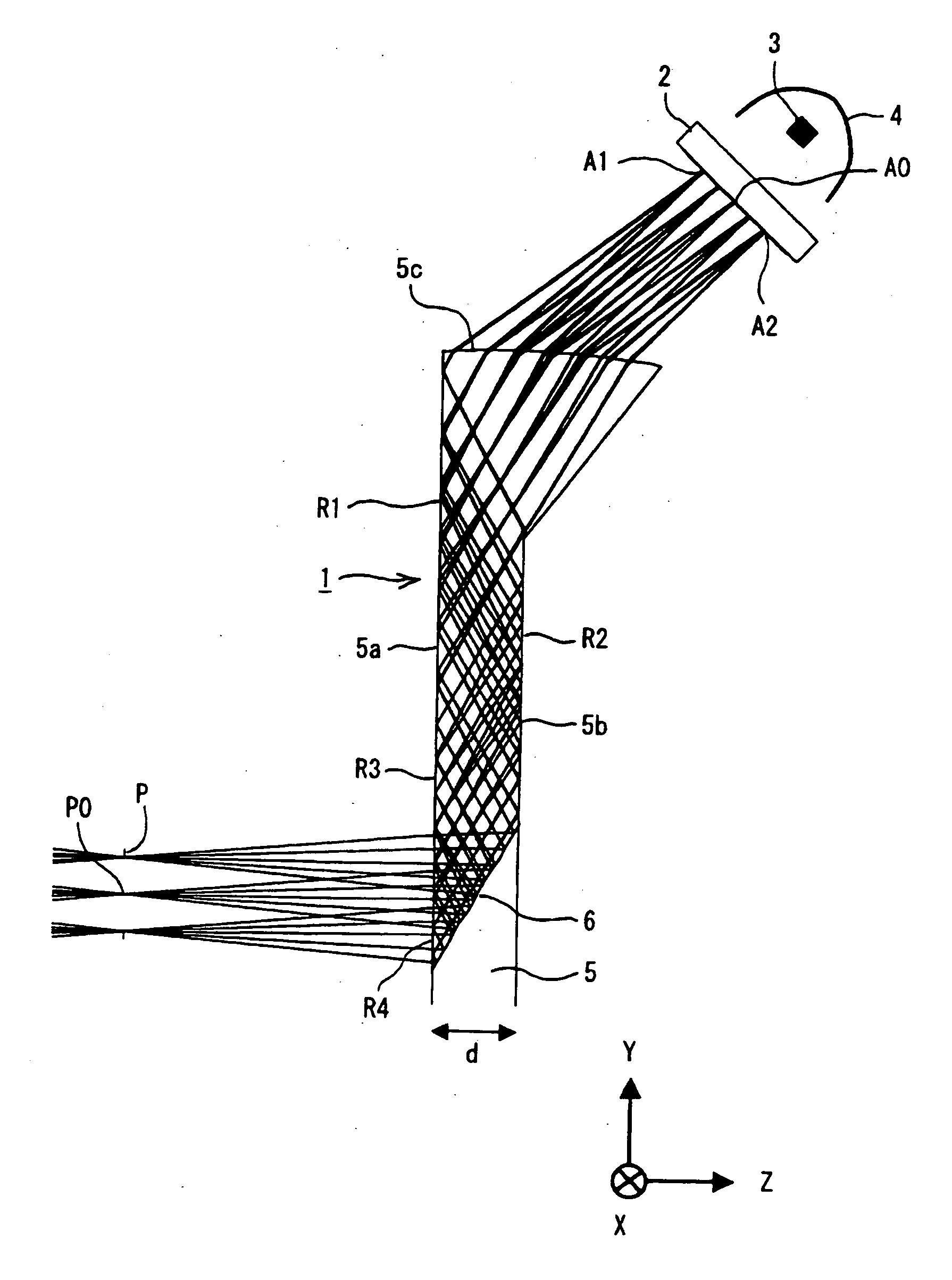 Image combiner and image display unit