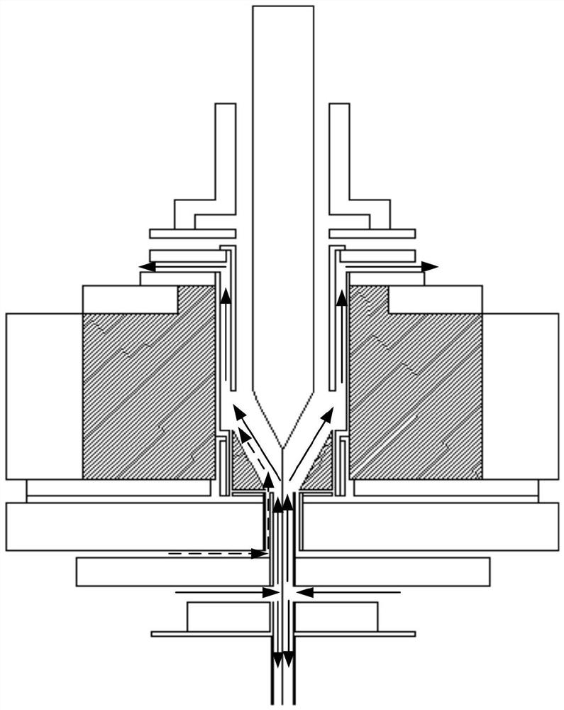 Optical fiber drawing furnace with low helium consumption