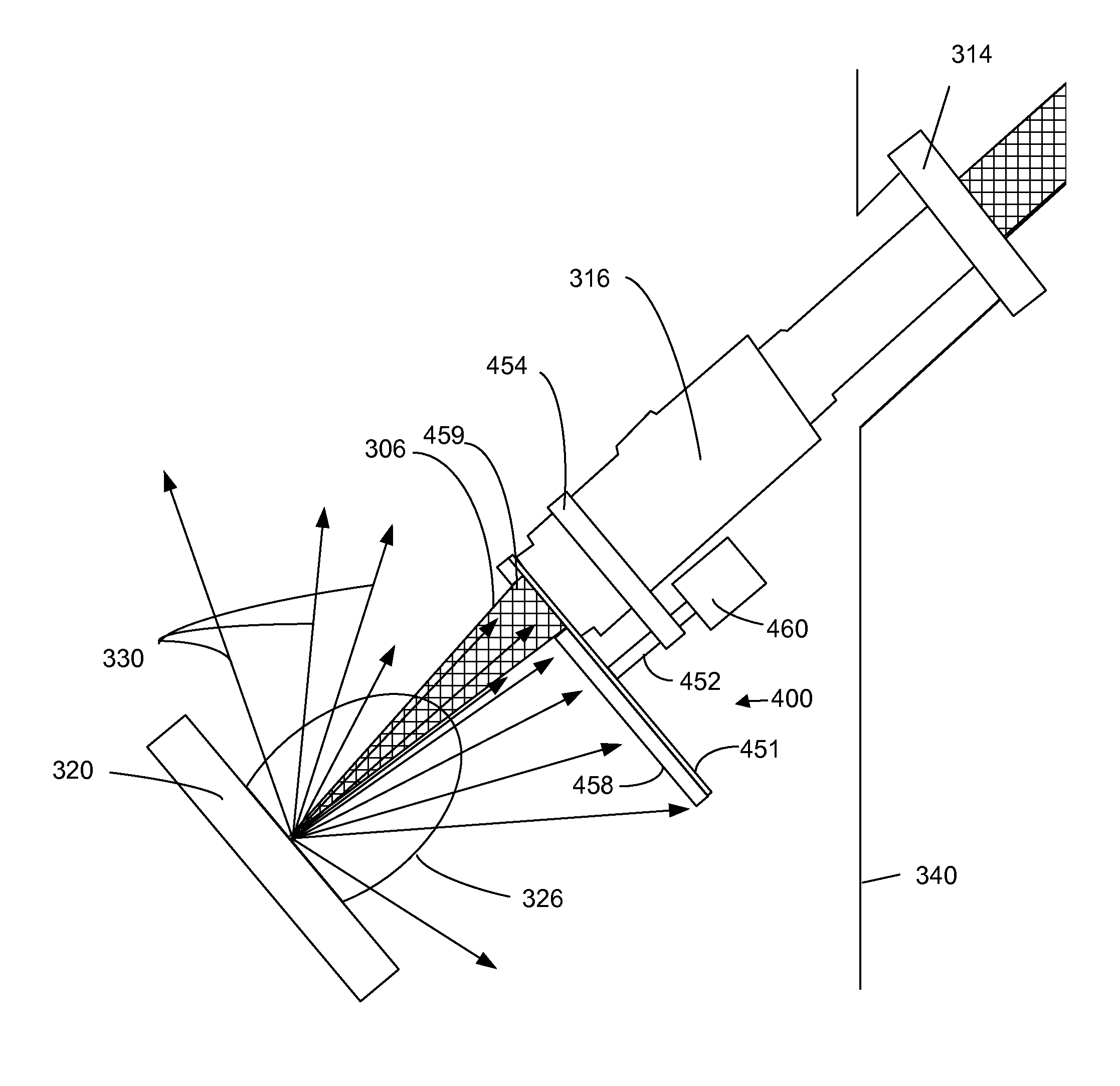 System for Protecting Light Optical Components during Laser Ablation