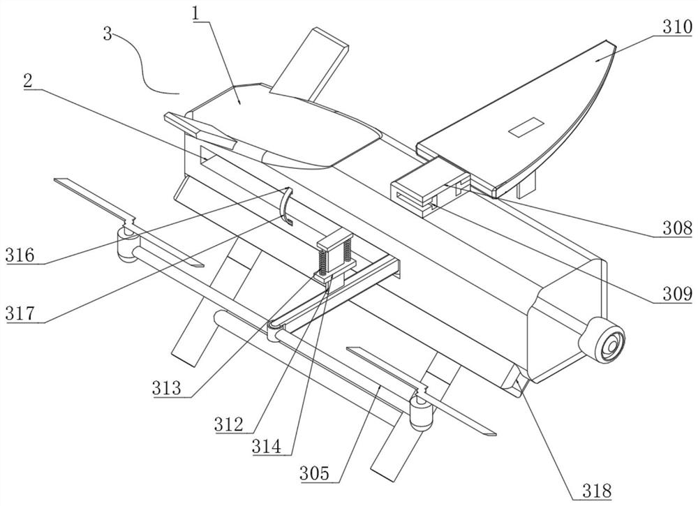 Remote transmission system of vertical-landing fixed-wing unmanned aerial vehicle