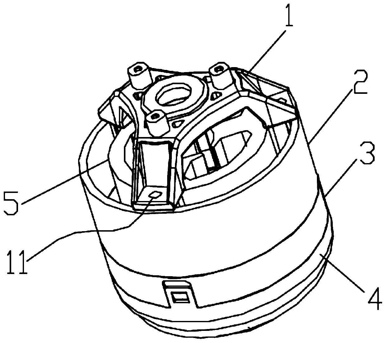 Dust collector motor shell and dust collector motor comprising same