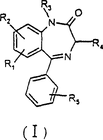 Benzodiazapine compounds containing imidazole propanamido and its preparing process and application