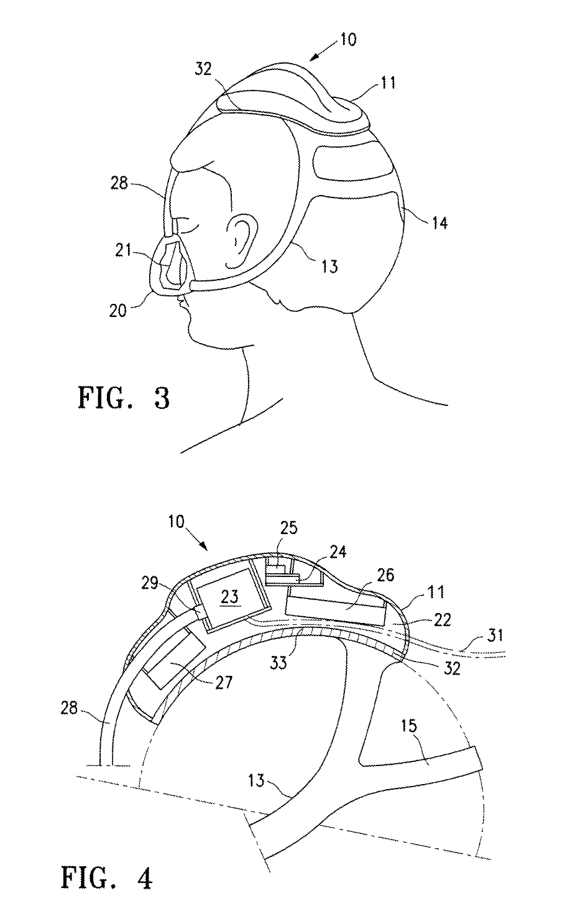 Positive airway pressure system with head position control