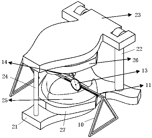 Upper and lower jaw alveolar ridge angle measuring instrument and use method thereof