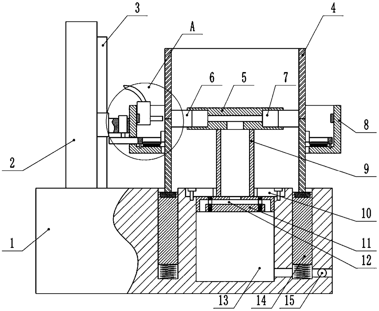 Welding device for incinerator manufacturing