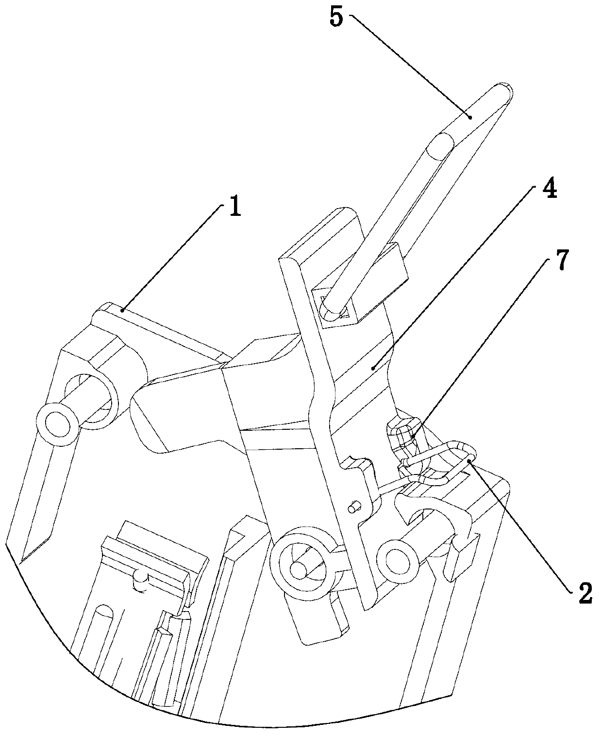 Handle operation mechanism with self-locking device used on isolation switch