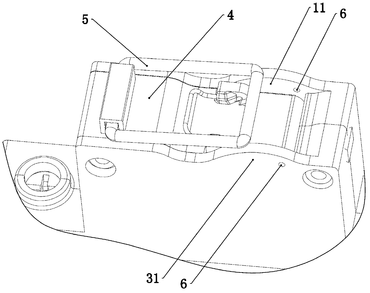 Handle operation mechanism with self-locking device used on isolation switch