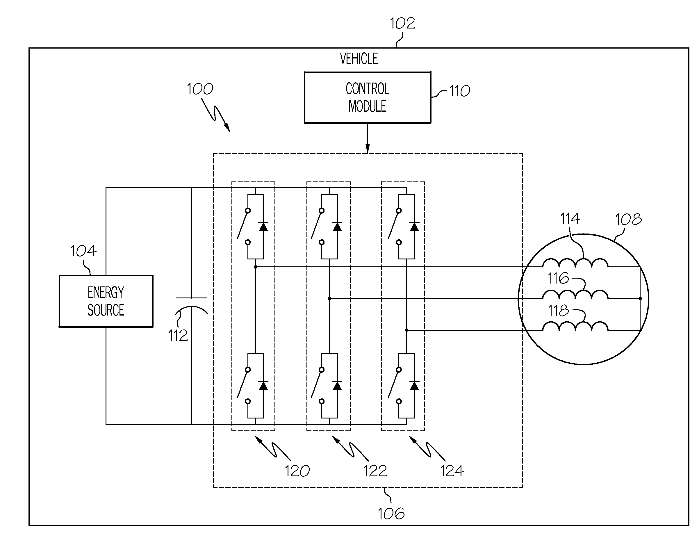 Power supply topology for a multi-processor controller in an electric traction system