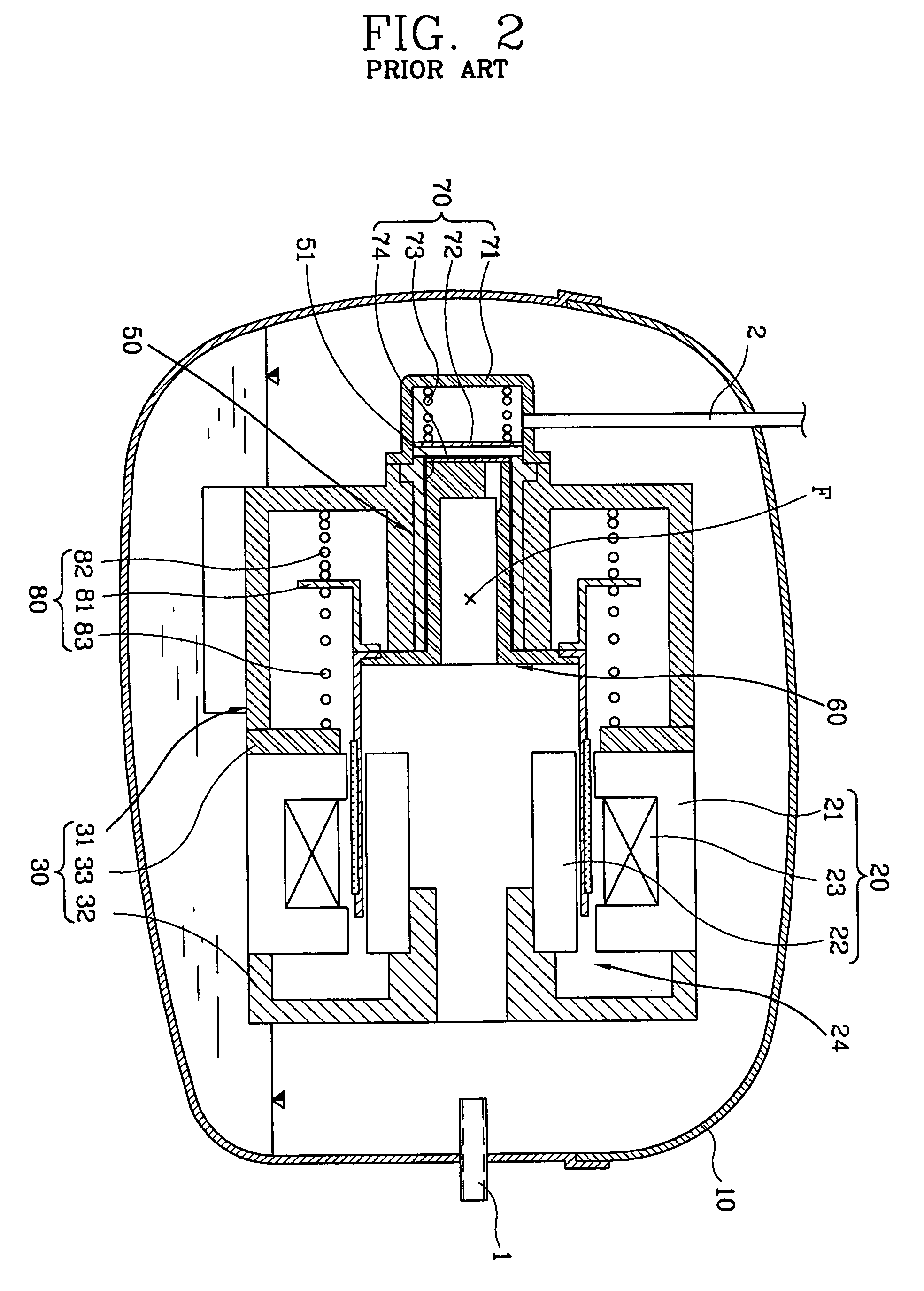 Reciprocating compressor having anti-collision means