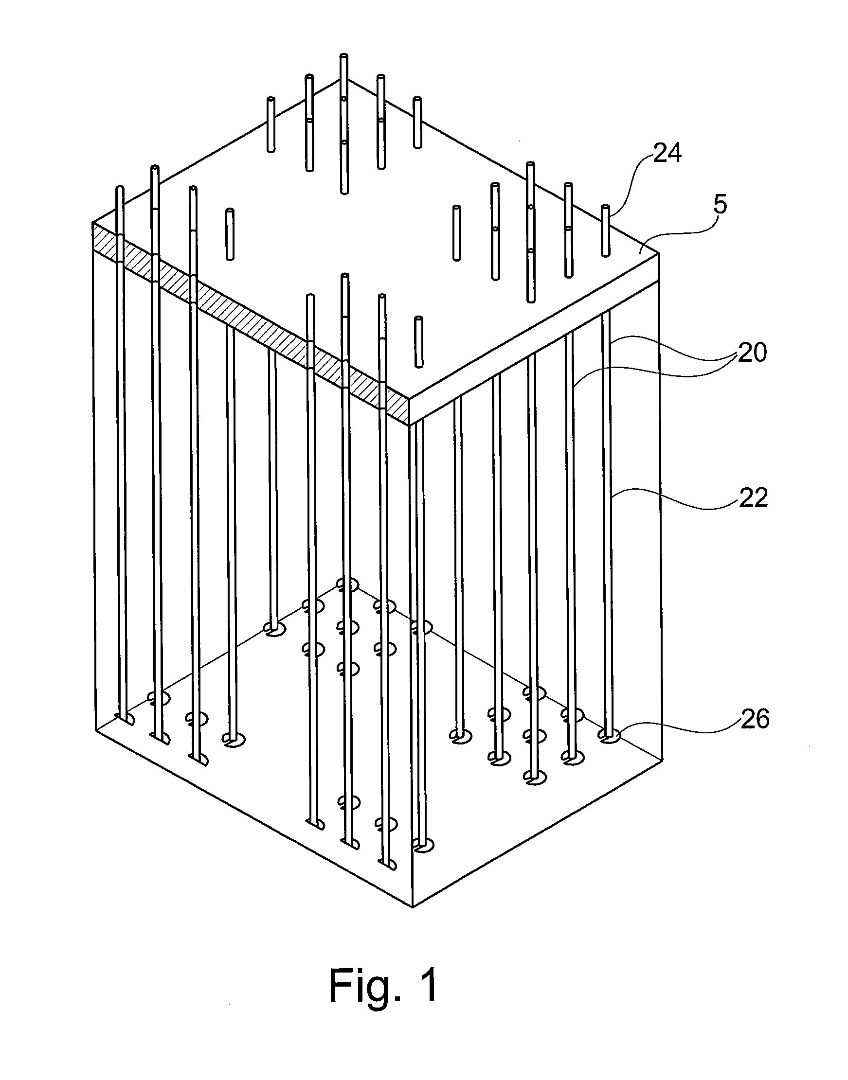 Method for anchoring a structure in a bed of a body of water and underwater foundation