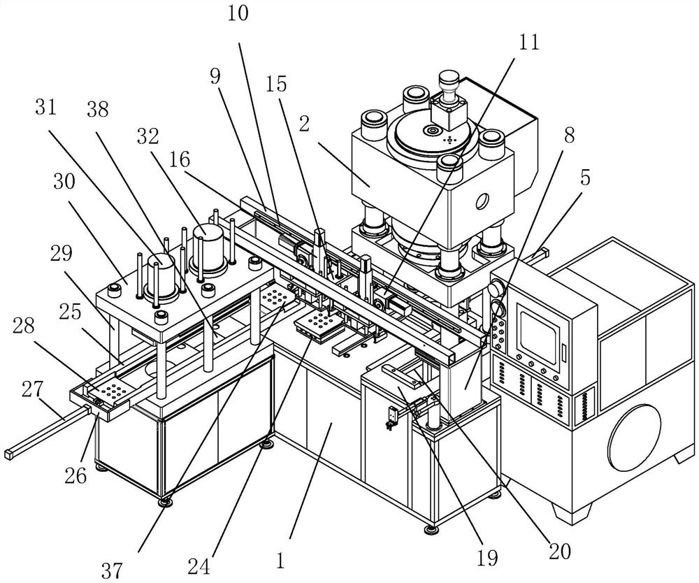 Automatic pressing hydraulic machine for commutator