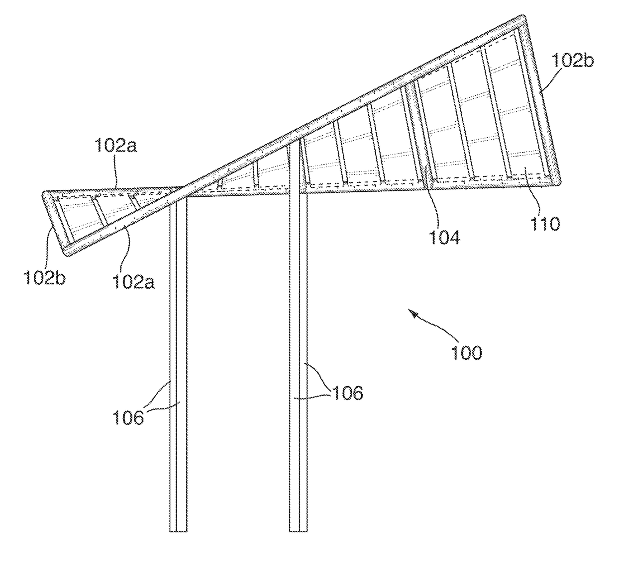 Tensioned sheet-metal based solar panels and structures for supporting the same