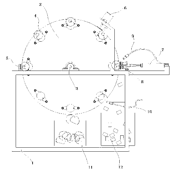 Device for taking scallop by opening scallop shell