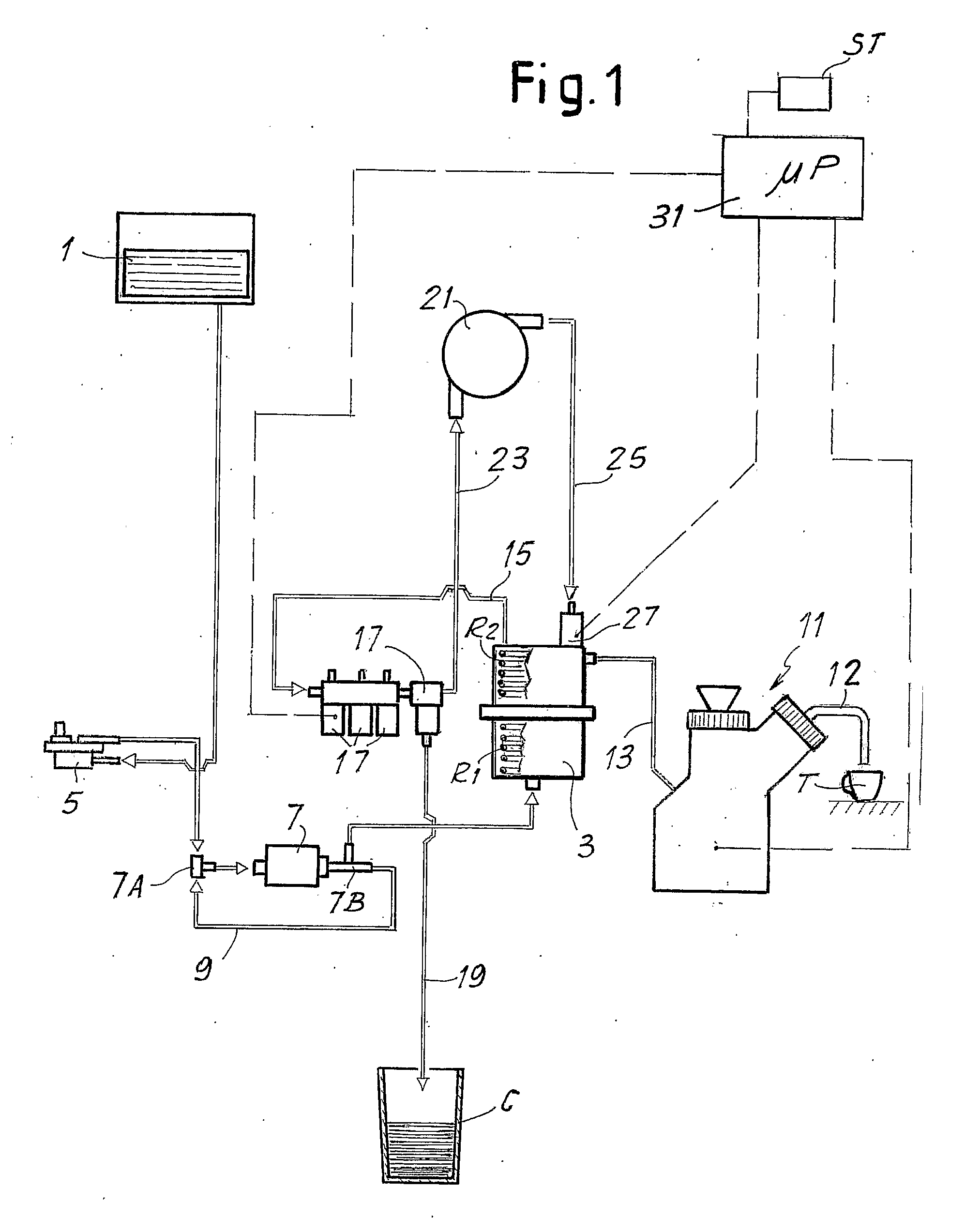 Machine to produce coffee or the like and relative method