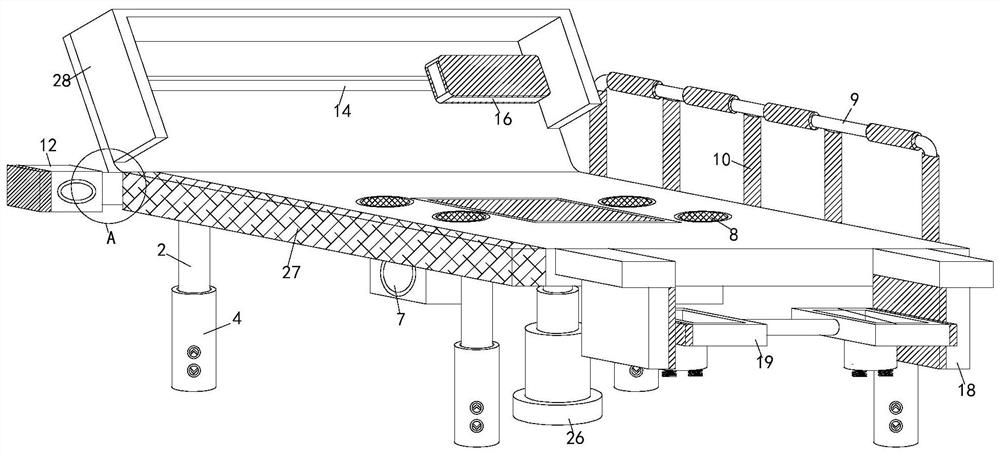 Turnover assisting device for stabilizing lateral position of pregnant woman