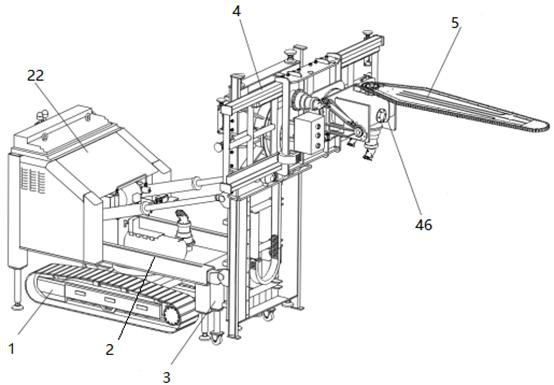 A chain saw cutting machine and its construction method and construction device