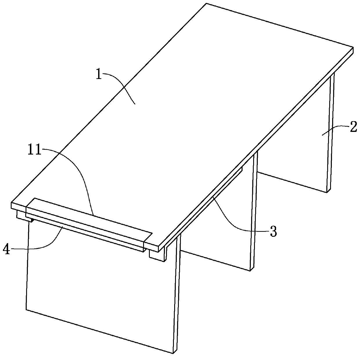 Conference table with display board