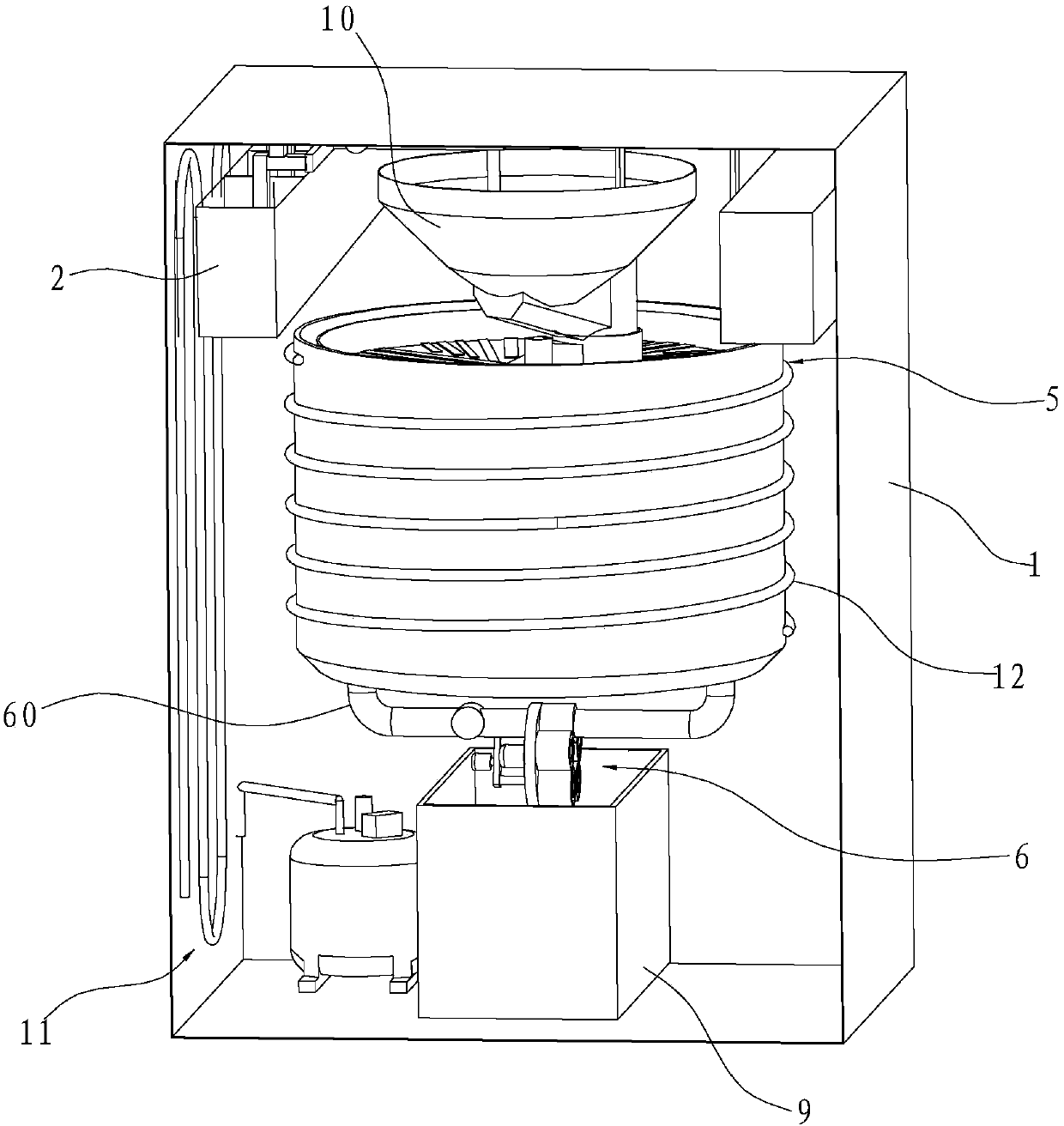 Fermentation machine with residue removing function