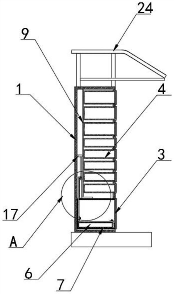 Automatic logistics goods storing and taking device